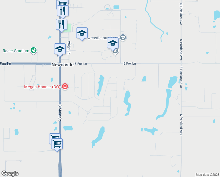 map of restaurants, bars, coffee shops, grocery stores, and more near in Newcastle