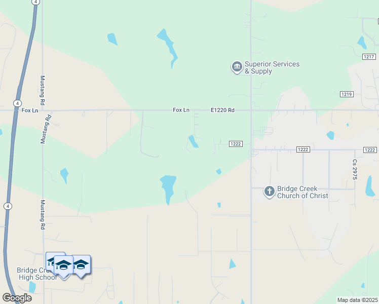 map of restaurants, bars, coffee shops, grocery stores, and more near 1018 County Street 2967 in Blanchard