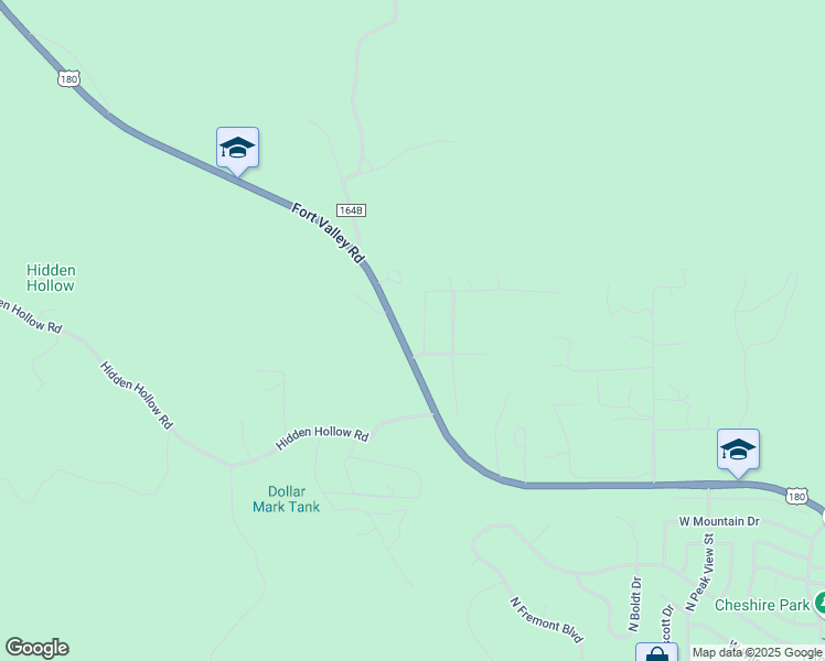 map of restaurants, bars, coffee shops, grocery stores, and more near 5350 North Fort Valley Road in Flagstaff