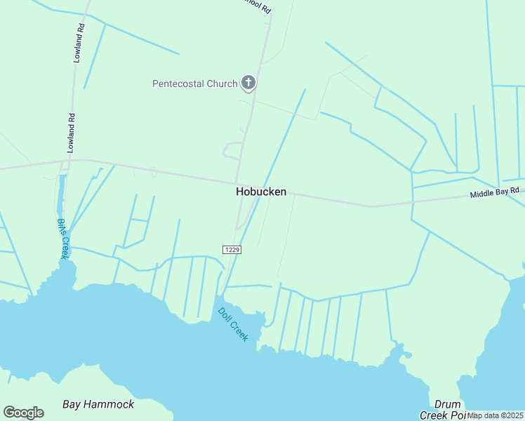 map of restaurants, bars, coffee shops, grocery stores, and more near Smith Creek Road in Vandemere