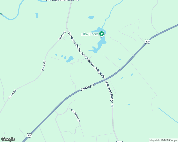 map of restaurants, bars, coffee shops, grocery stores, and more near 9779 West Reeves Bridge Road in Linden