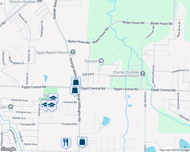 map of restaurants, bars, coffee shops, grocery stores, and more near 4331 Royal Palace Cove in Memphis