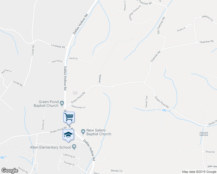 map of restaurants, bars, coffee shops, grocery stores, and more near 1319 Green Pond Road in Soddy-Daisy