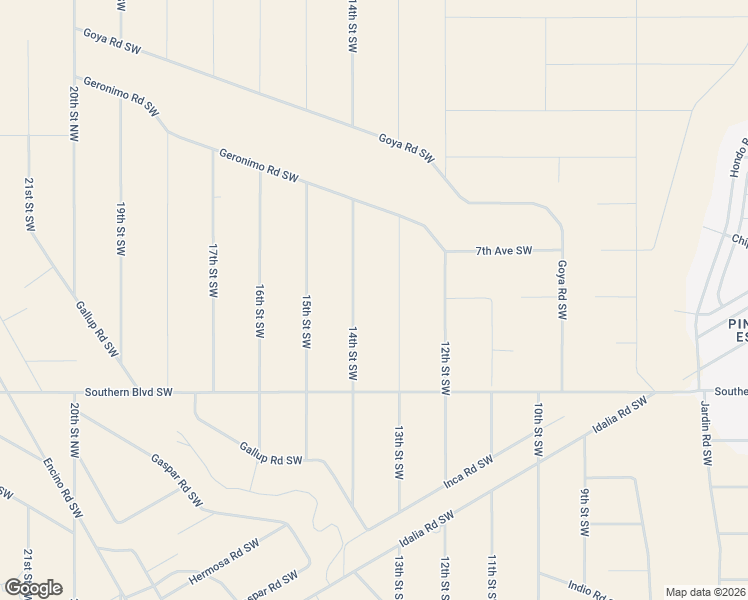 map of restaurants, bars, coffee shops, grocery stores, and more near 601 13th Street Southwest in Rio Rancho