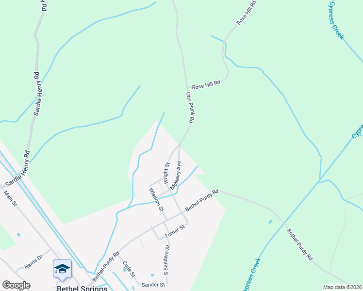 map of restaurants, bars, coffee shops, grocery stores, and more near 291 Otis Plunk Road in Bethel Springs