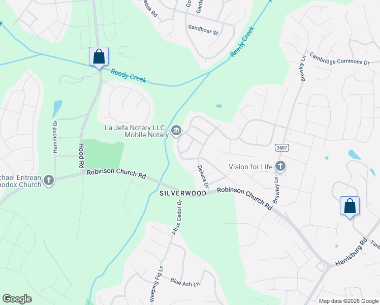 map of restaurants, bars, coffee shops, grocery stores, and more near in Charlotte