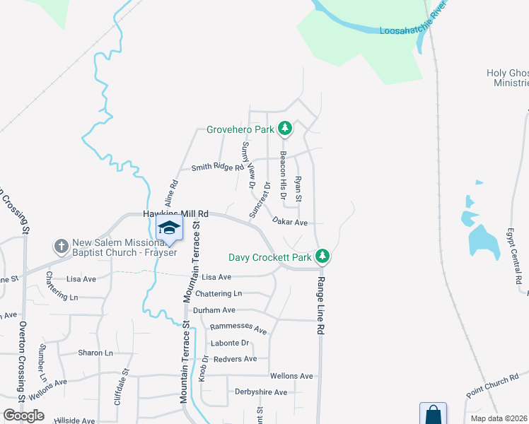 map of restaurants, bars, coffee shops, grocery stores, and more near 2545 Dakar Avenue in Memphis