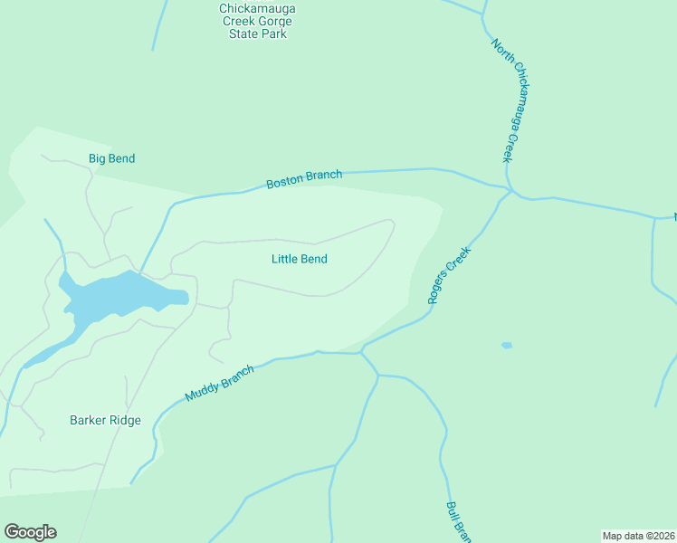 map of restaurants, bars, coffee shops, grocery stores, and more near 2265 Little Bend Road in Signal Mountain