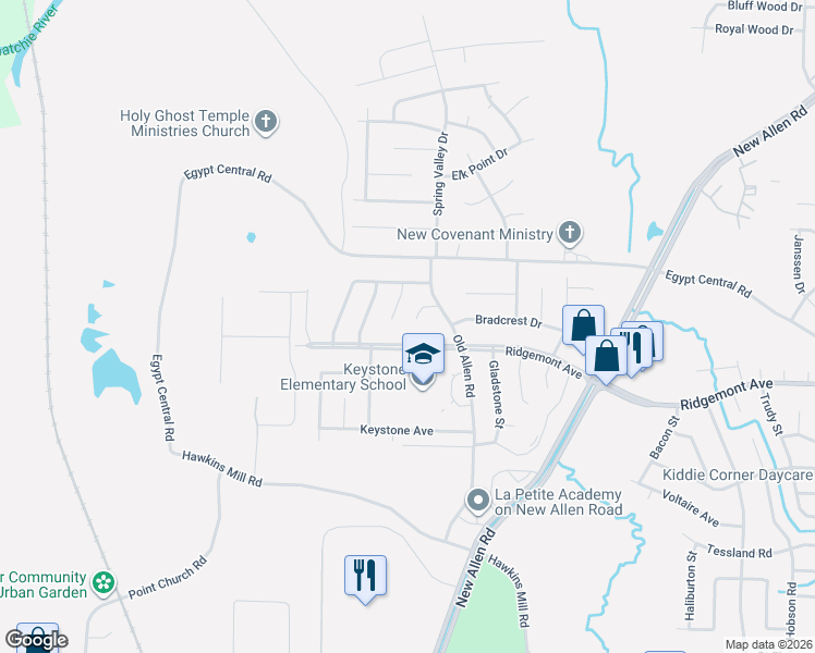 map of restaurants, bars, coffee shops, grocery stores, and more near 3313 Allencrest Cove in Memphis
