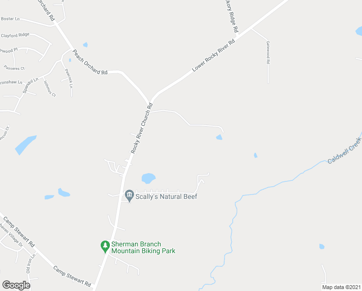 map of restaurants, bars, coffee shops, grocery stores, and more near 13138 Rocky River Church Road in Charlotte