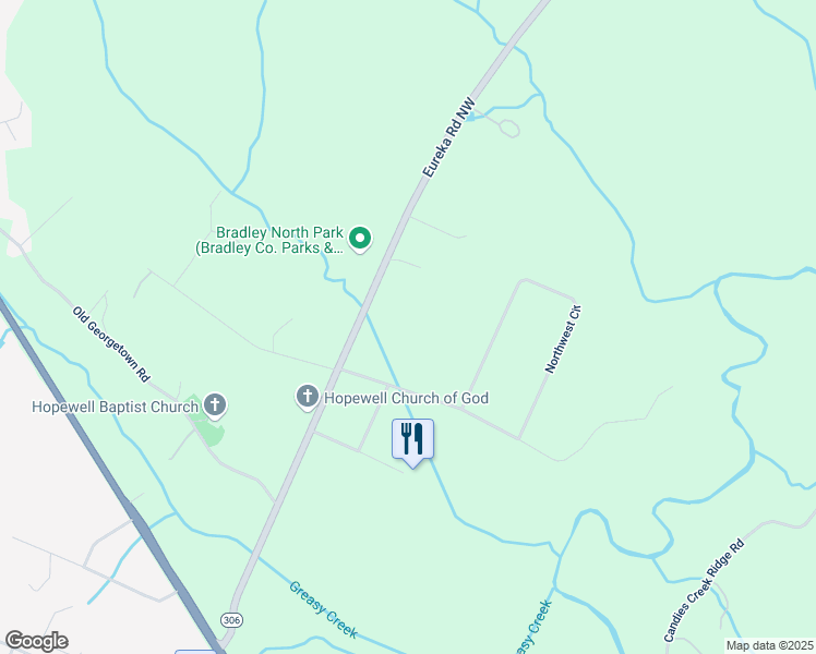 map of restaurants, bars, coffee shops, grocery stores, and more near 6060 Eureka Rd NW in Cleveland