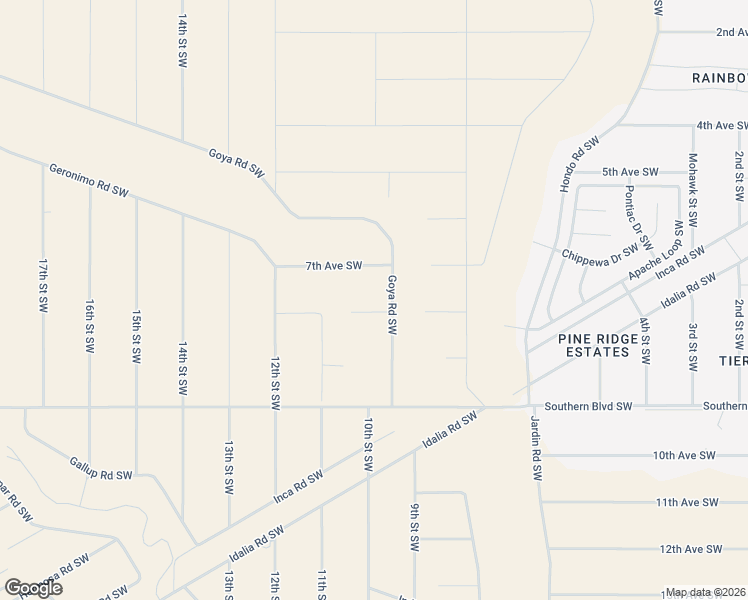 map of restaurants, bars, coffee shops, grocery stores, and more near 1106 7th Avenue Southwest in Rio Rancho