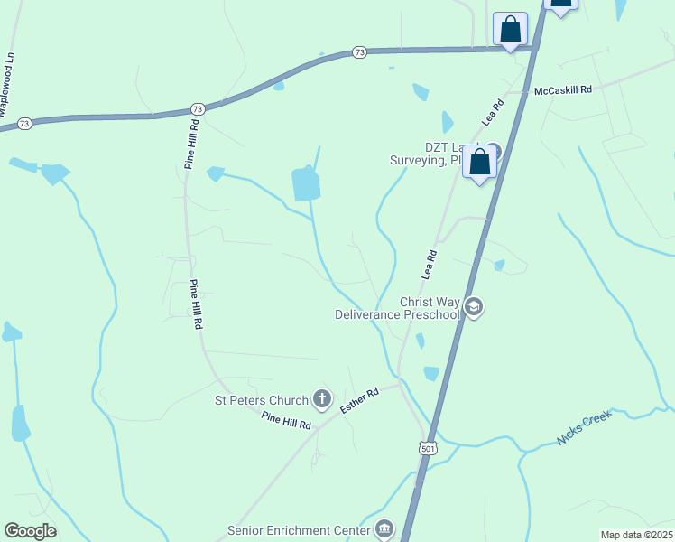map of restaurants, bars, coffee shops, grocery stores, and more near Doyle Road in Moore County