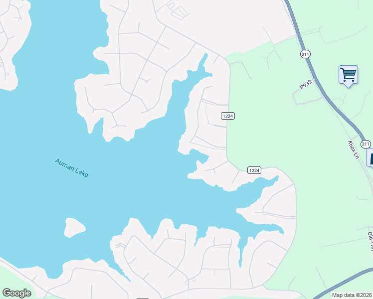 map of restaurants, bars, coffee shops, grocery stores, and more near 115 Glen Cove Lane in Seven Lakes