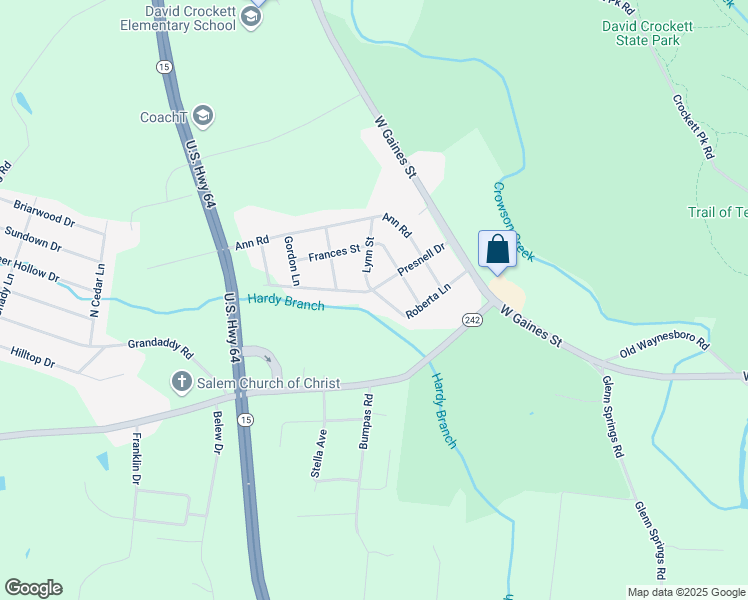 map of restaurants, bars, coffee shops, grocery stores, and more near 310 Roberta Lane in Lawrenceburg