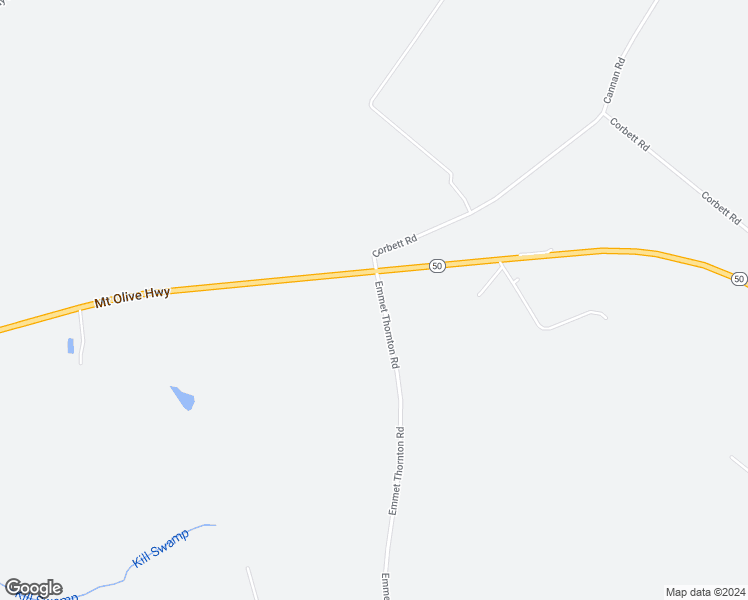 map of restaurants, bars, coffee shops, grocery stores, and more near 921 Emmet Thornton Road in Newton Grove