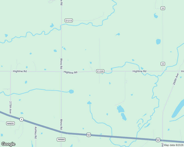 map of restaurants, bars, coffee shops, grocery stores, and more near 26693 Highline Road in Spiro