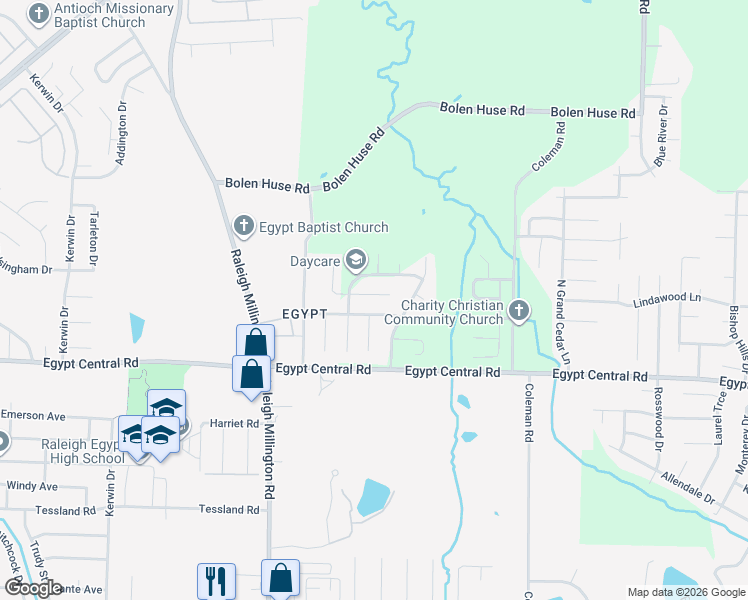 map of restaurants, bars, coffee shops, grocery stores, and more near 4291 Kings Valley Cove West in Memphis