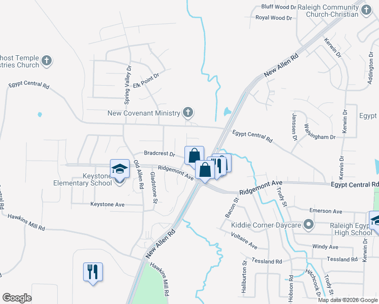 map of restaurants, bars, coffee shops, grocery stores, and more near 3483 Brockcliff Cove in Memphis