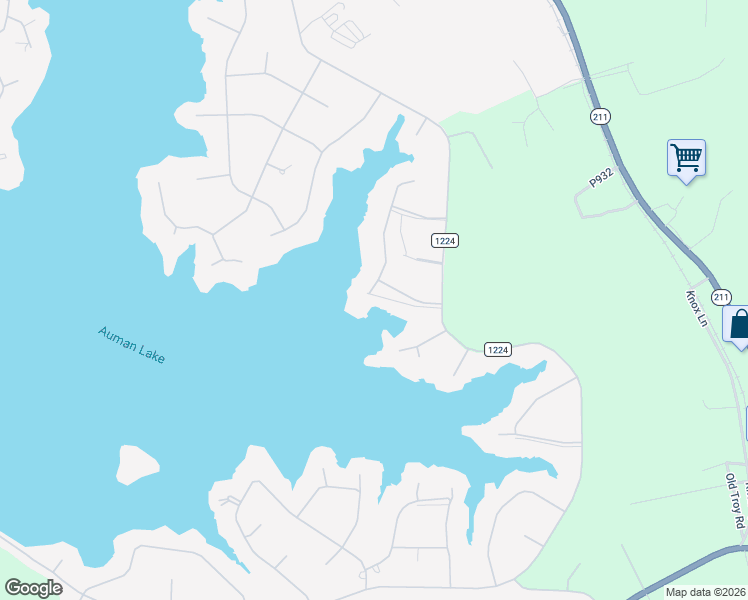map of restaurants, bars, coffee shops, grocery stores, and more near 115 Glen Cove Ln in Seven Lakes