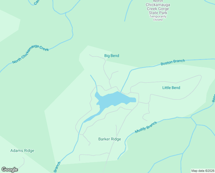 map of restaurants, bars, coffee shops, grocery stores, and more near 2513 Boston Branch Circle in Signal Mountain