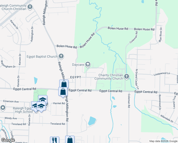 map of restaurants, bars, coffee shops, grocery stores, and more near 4250 Kings Valley Cove East in Memphis