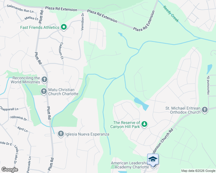 map of restaurants, bars, coffee shops, grocery stores, and more near 7408 Cuddington Drive in Charlotte
