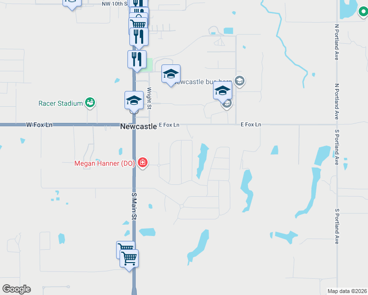 map of restaurants, bars, coffee shops, grocery stores, and more near 204 Karlee Lane in Newcastle