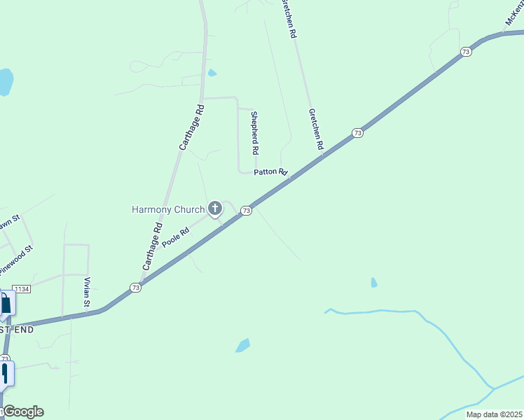 map of restaurants, bars, coffee shops, grocery stores, and more near North Carolina 73 in West End