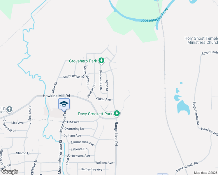 map of restaurants, bars, coffee shops, grocery stores, and more near 4387 Range Line Road in Memphis