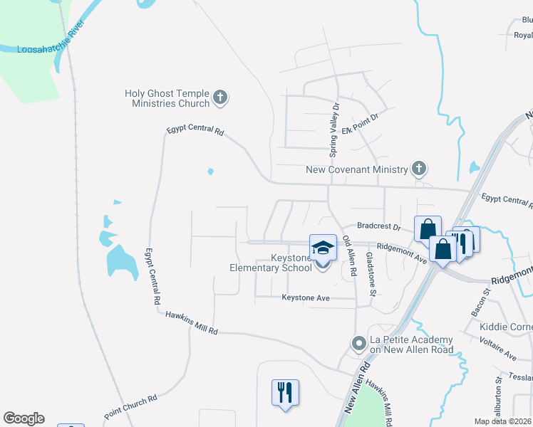 map of restaurants, bars, coffee shops, grocery stores, and more near 4384 Howardcrest Drive in Memphis
