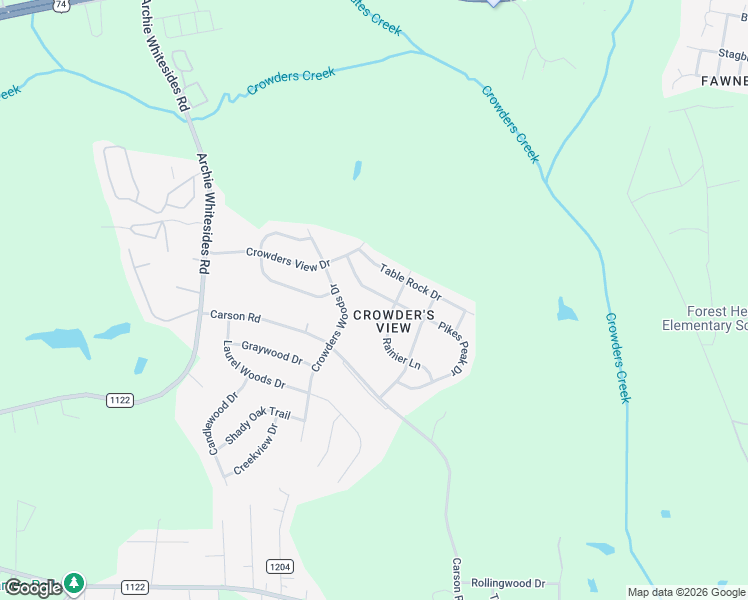 map of restaurants, bars, coffee shops, grocery stores, and more near 3400 Catskill Court in Gastonia