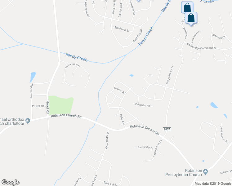map of restaurants, bars, coffee shops, grocery stores, and more near in Charlotte