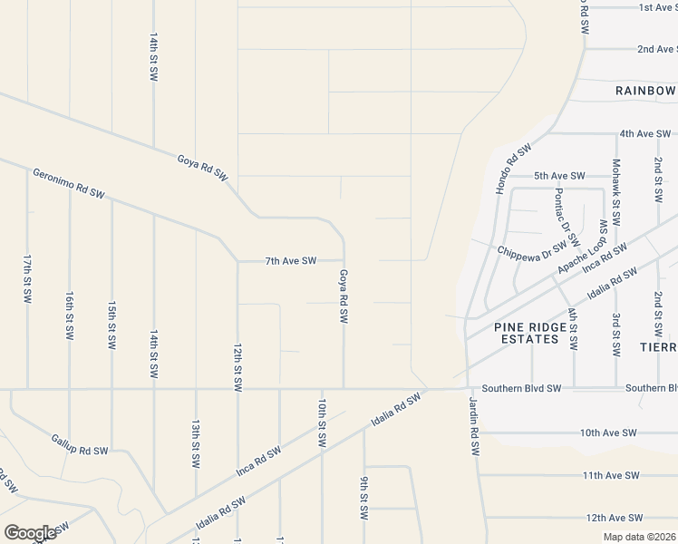 map of restaurants, bars, coffee shops, grocery stores, and more near 1106 7th Avenue Southwest in Rio Rancho