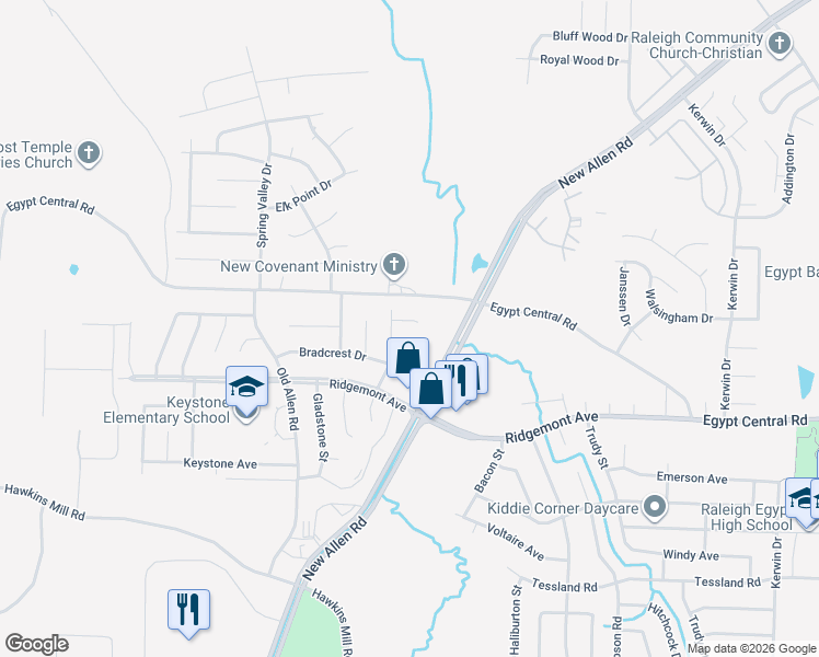map of restaurants, bars, coffee shops, grocery stores, and more near 3483 Brockcliff Cove in Memphis