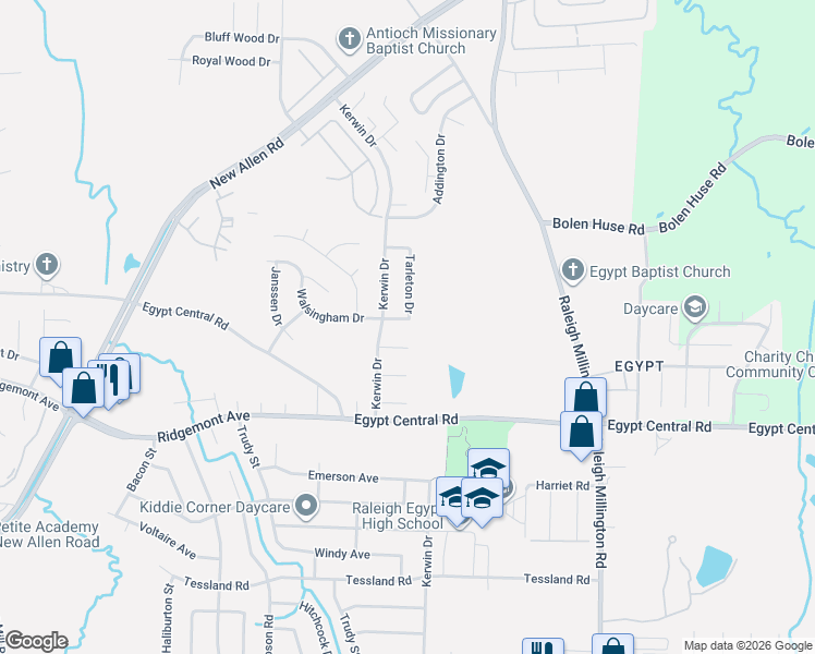 map of restaurants, bars, coffee shops, grocery stores, and more near 3883 Drayon Cove in Memphis