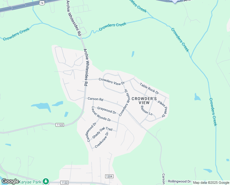 map of restaurants, bars, coffee shops, grocery stores, and more near 686 Carson Road in Gastonia