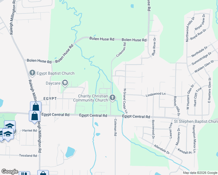 map of restaurants, bars, coffee shops, grocery stores, and more near 4438 Sugar Pecan Cove in Memphis