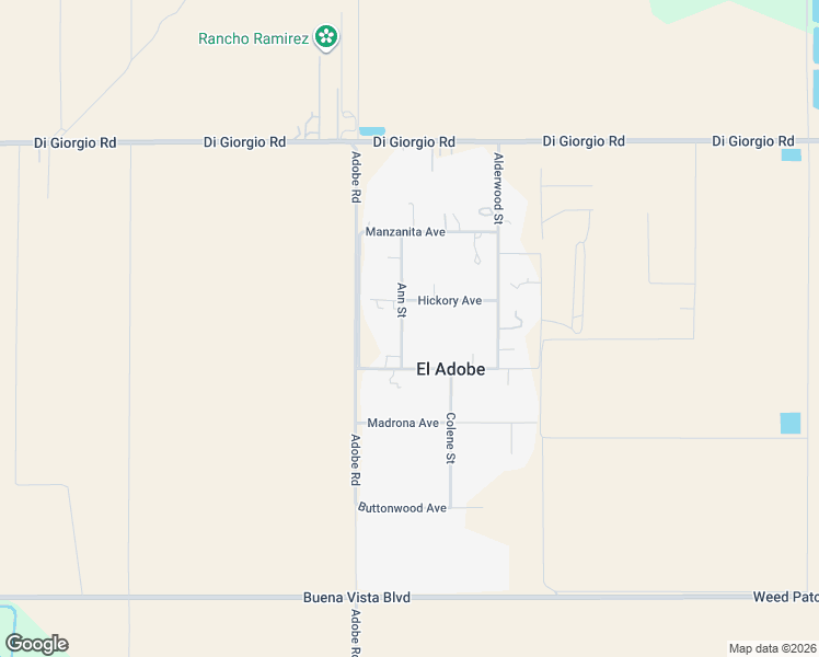 map of restaurants, bars, coffee shops, grocery stores, and more near 11901 Ann Street in Bakersfield