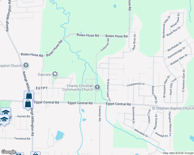 map of restaurants, bars, coffee shops, grocery stores, and more near 4441 Longtree Cove in Memphis
