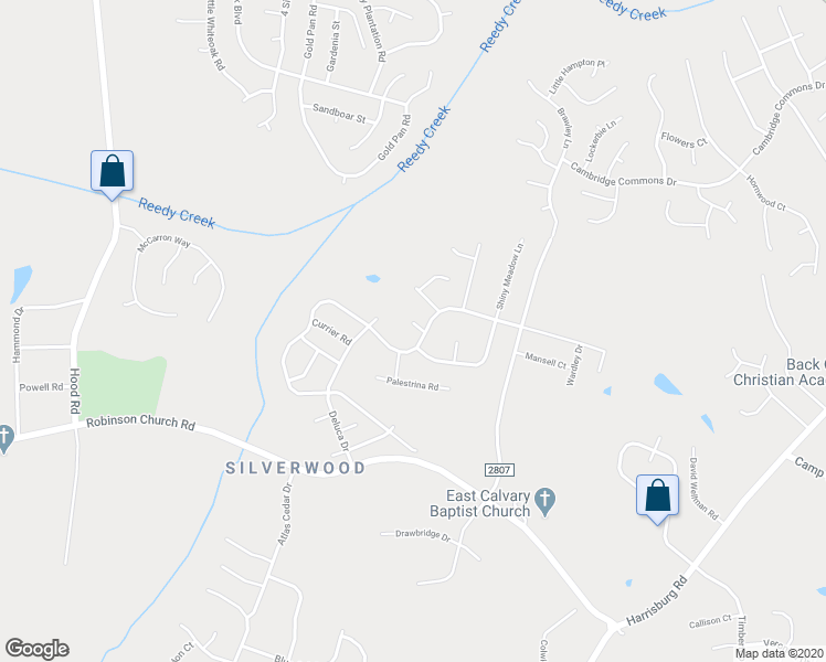 map of restaurants, bars, coffee shops, grocery stores, and more near 7516 Novella Drive in Charlotte