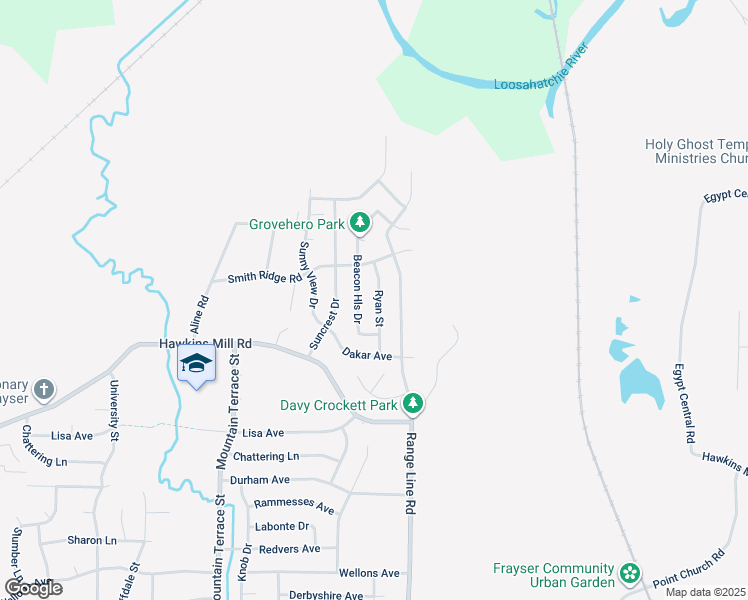 map of restaurants, bars, coffee shops, grocery stores, and more near 4440 Beacon Hill Drive in Memphis