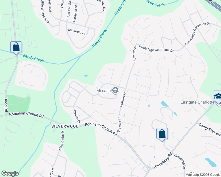 map of restaurants, bars, coffee shops, grocery stores, and more near in Charlotte