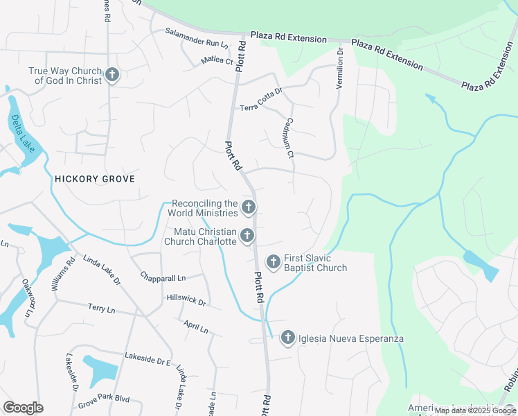 map of restaurants, bars, coffee shops, grocery stores, and more near 7840 Plott Road in Charlotte