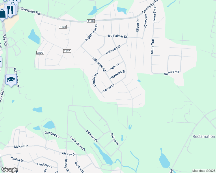 map of restaurants, bars, coffee shops, grocery stores, and more near 10 Bladen Street in Spring Lake