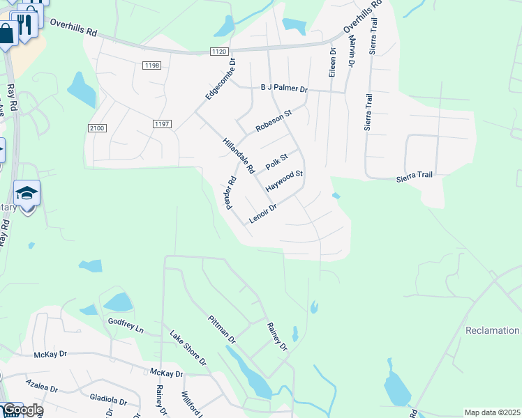 map of restaurants, bars, coffee shops, grocery stores, and more near 10 Bladen Street in Spring Lake