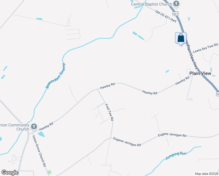 map of restaurants, bars, coffee shops, grocery stores, and more near 392 Fred Tew Road in Dunn