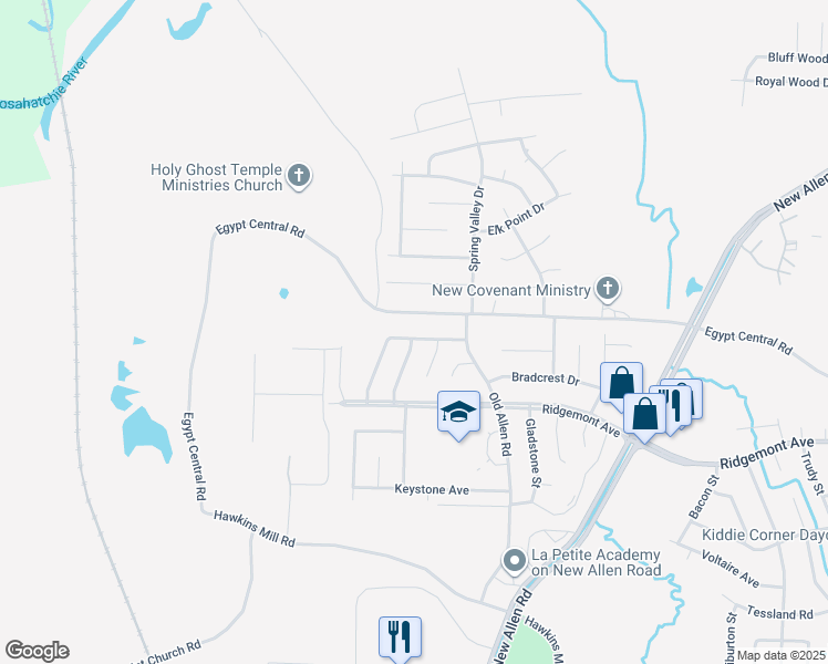 map of restaurants, bars, coffee shops, grocery stores, and more near 3262 Sherrycrest Drive in Memphis