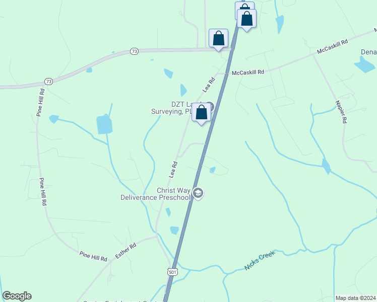 map of restaurants, bars, coffee shops, grocery stores, and more near 172 McLaughlin Lane in West End