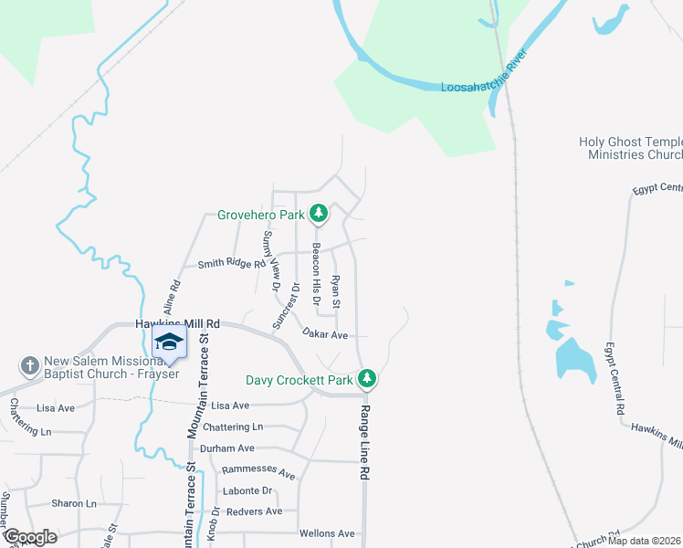 map of restaurants, bars, coffee shops, grocery stores, and more near 4443 Range Line Road in Memphis